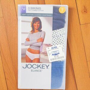 NWT Jockey Elance 3-Pack Bikinis | Size 7 | 2010 HTF Style | Cotton | Sealed
